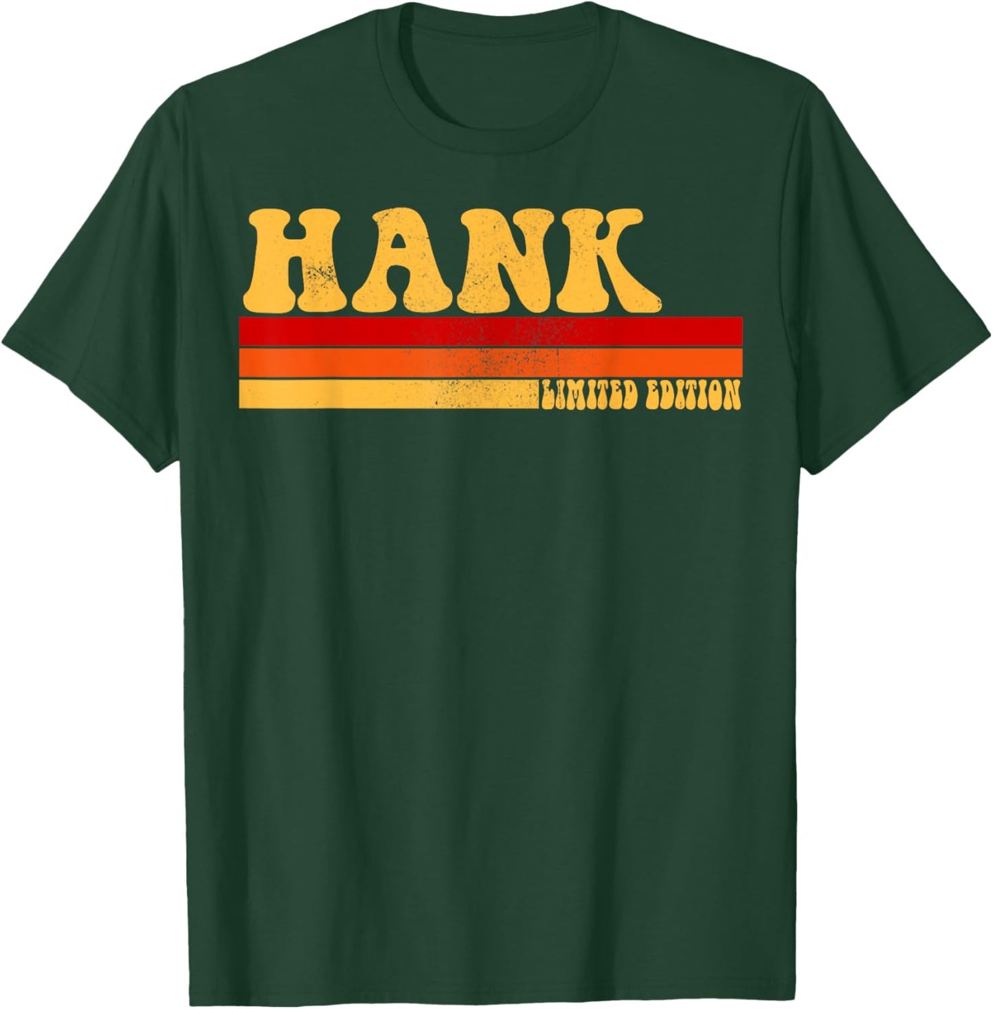 HANK Name Personalized Idea Men Retro Vintage HANK T-Shirt - T-Shirt | Forest