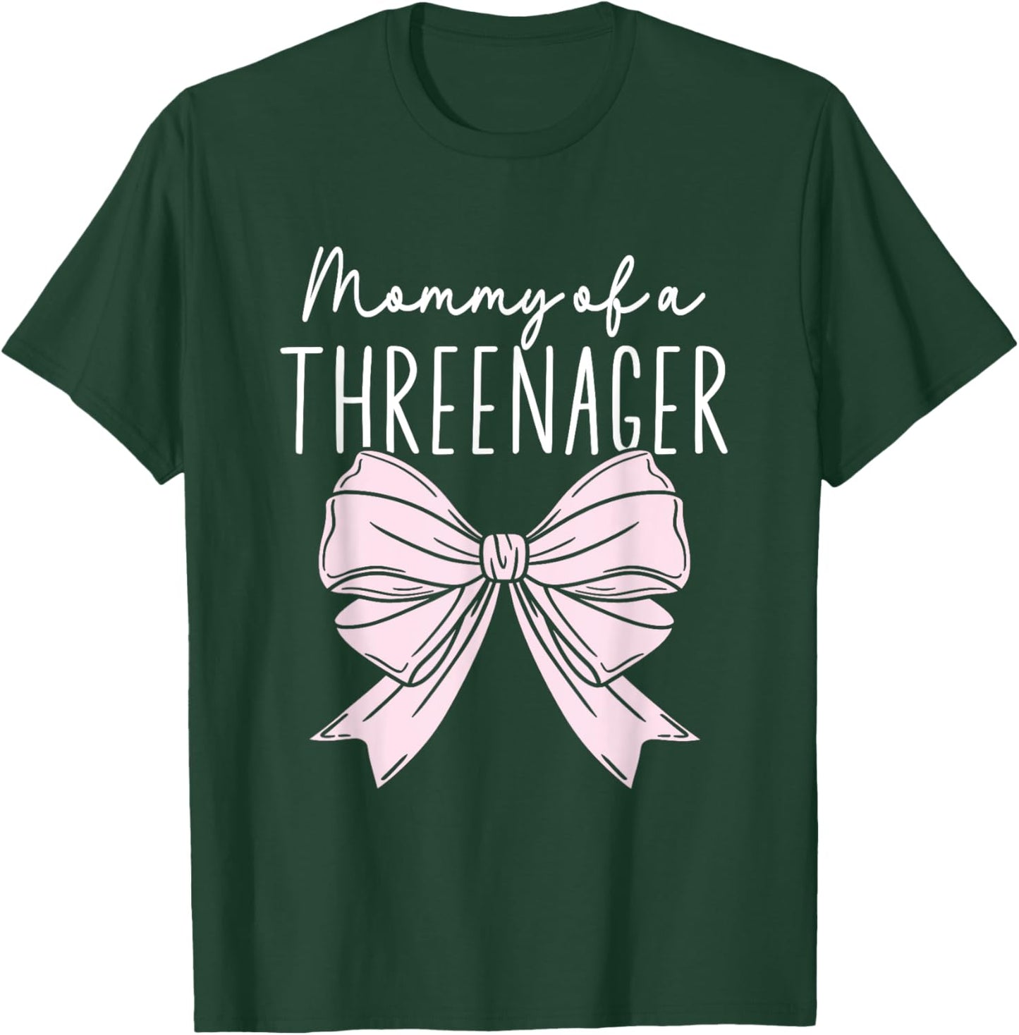 Mommy Of A Threenager Girl Birthday 3 Years T-Shirt - T-Shirt | Forest