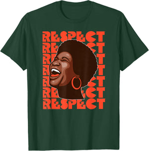 Official Aretha Franklin Respect Soul Music T-Shirt - T-Shirt | Forest