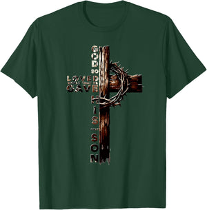 John 3:16 Christian Faith Jesus Christ Bible Study Lover T-Shirt - T-Shirt | Forest