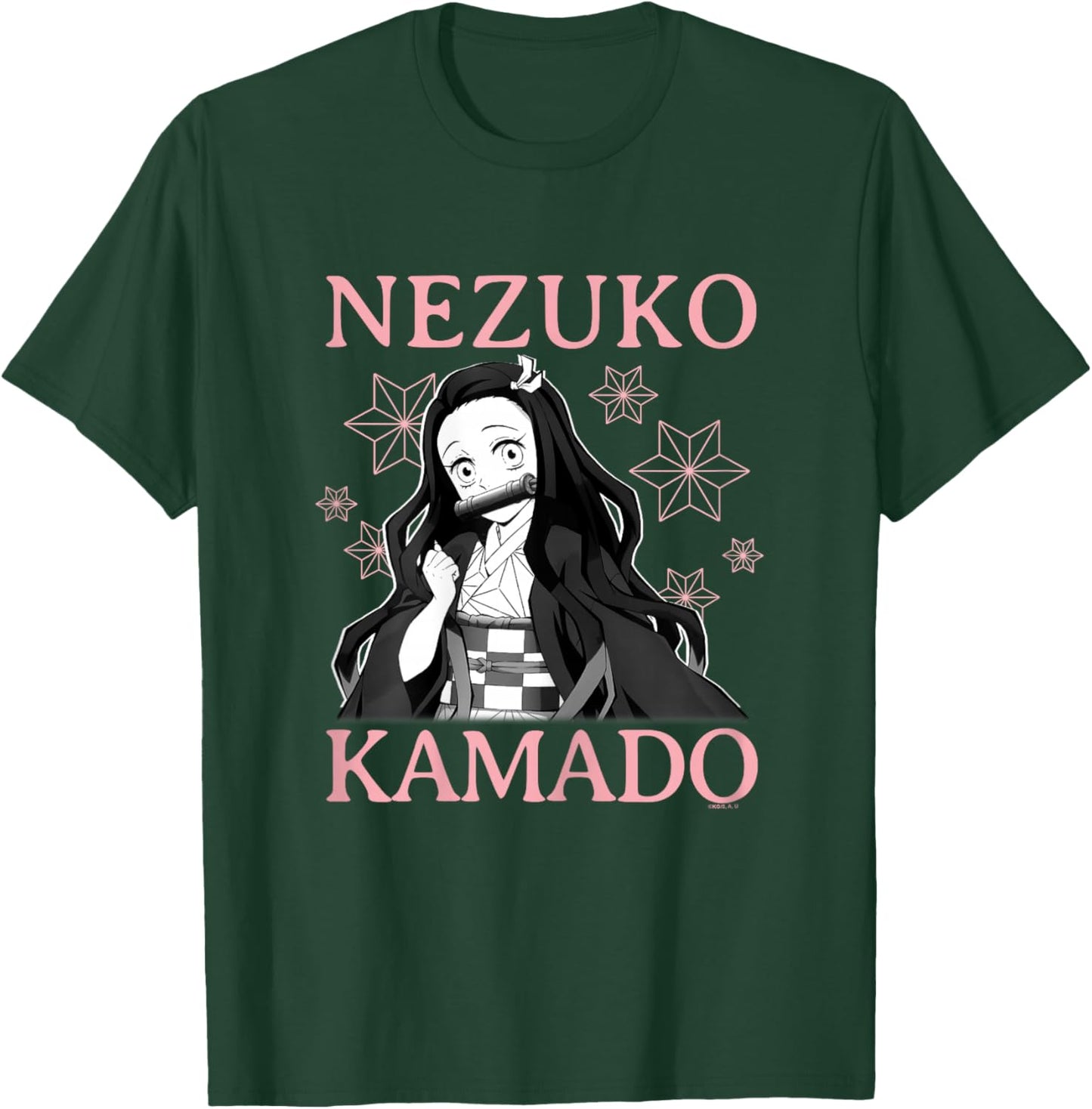 Demon Slayer: Kimetsu no Yaiba Nezuko Pink Floral T-Shirt - T-Shirt | Forest