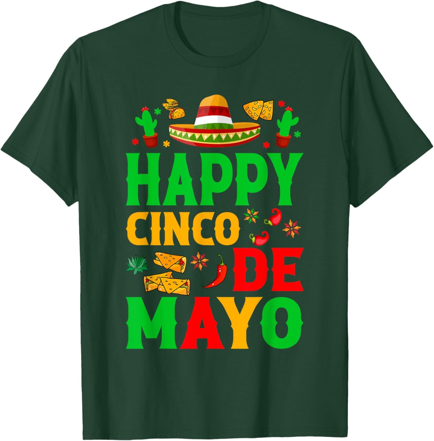 Happy Cinco De Mayo Mexican Fiesta Squad 5 De Mayo Mexican T-Shirt - T-Shirt | Forest