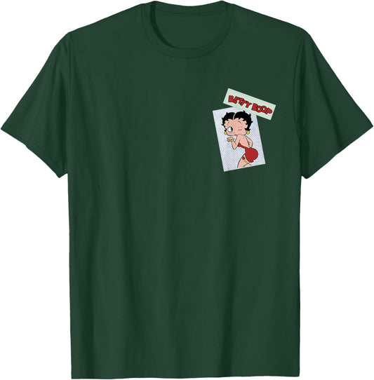 Betty Boop Vintage Cutie Patch Front & Back T-Shirt - T-Shirt | Forest