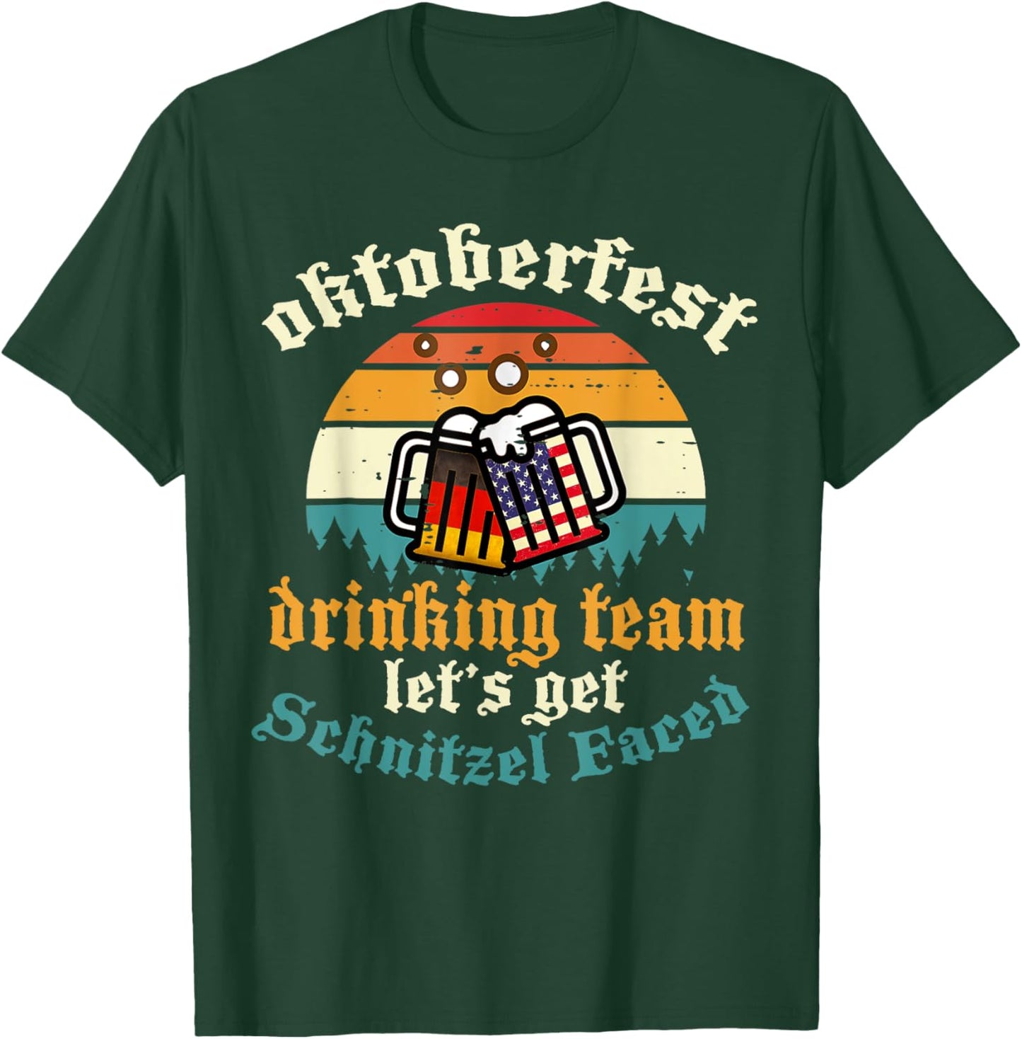 Oktoberfest Team Lets Get Schnitzel Faced German T-Shirt - T-Shirt | Forest