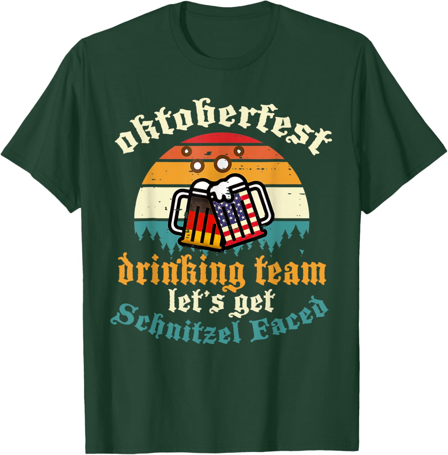 Oktoberfest Team Lets Get Schnitzel Faced German T-Shirt - T-Shirt | Forest