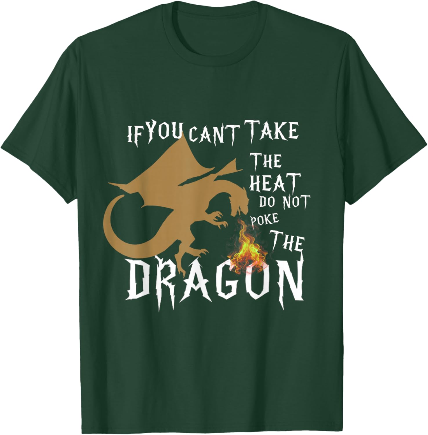 Flying Mythical Creature Cool Dragon Lovers Design T-Shirt - T-Shirt | Forest