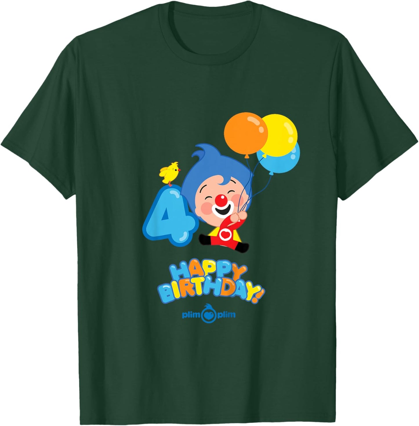 Kids Plim Plim The Kindness Hero - Happy Birthday T-Shirt - T-Shirt | Forest