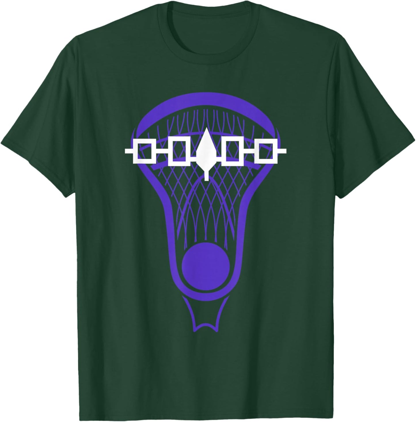 Iroquois Flag Lacrosse Stick Lax Player T-Shirt - T-Shirt | Forest