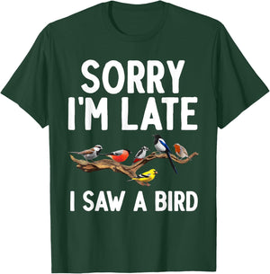 Cool Bird Watching Art Women Birder Nerd Birdwatcher T-Shirt - T-Shirt | Forest