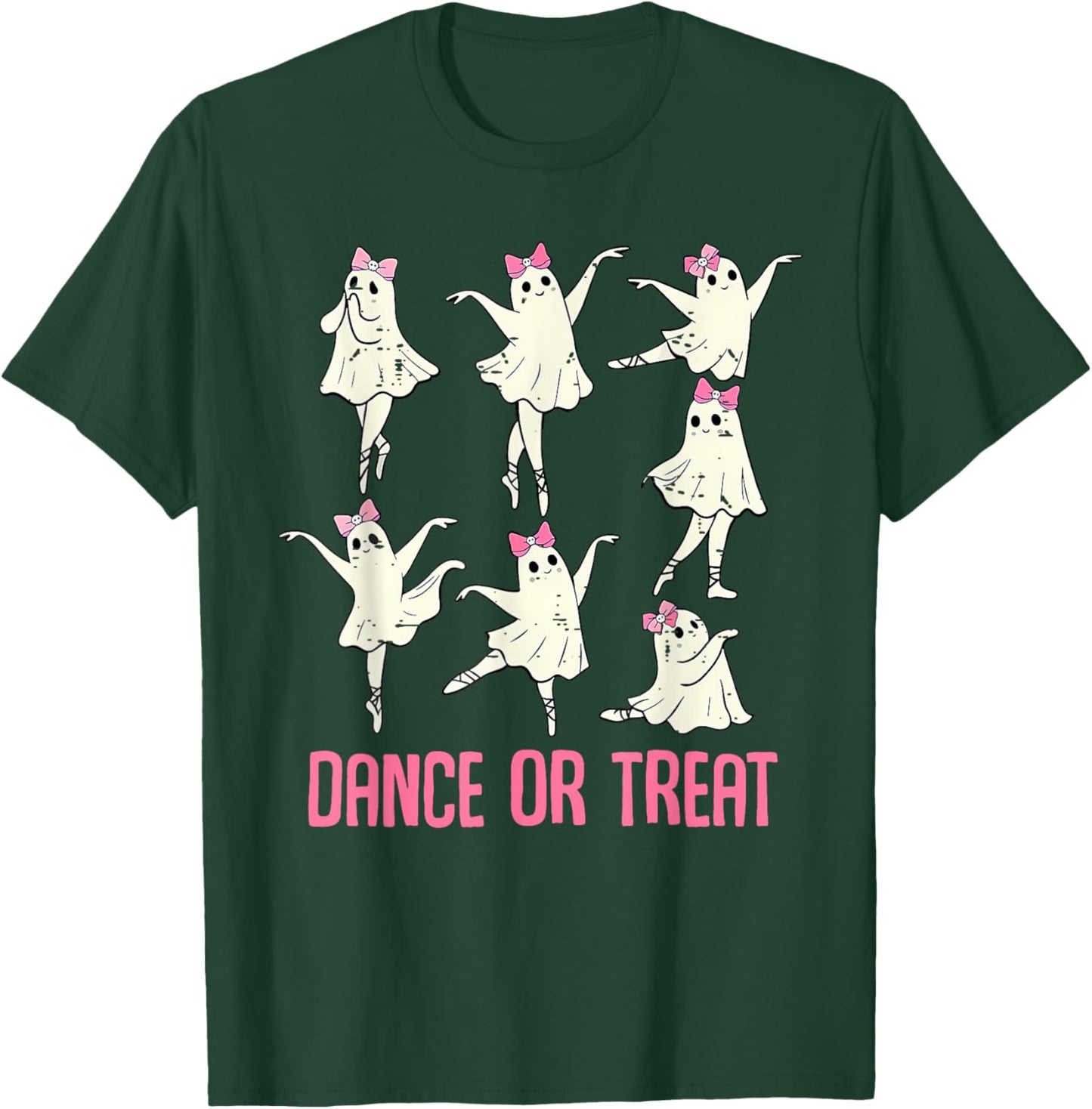 Dance Or Treat Shirt Halloween Funny Ghost Ballet Dance T-Shirt - T-Shirt | Forest