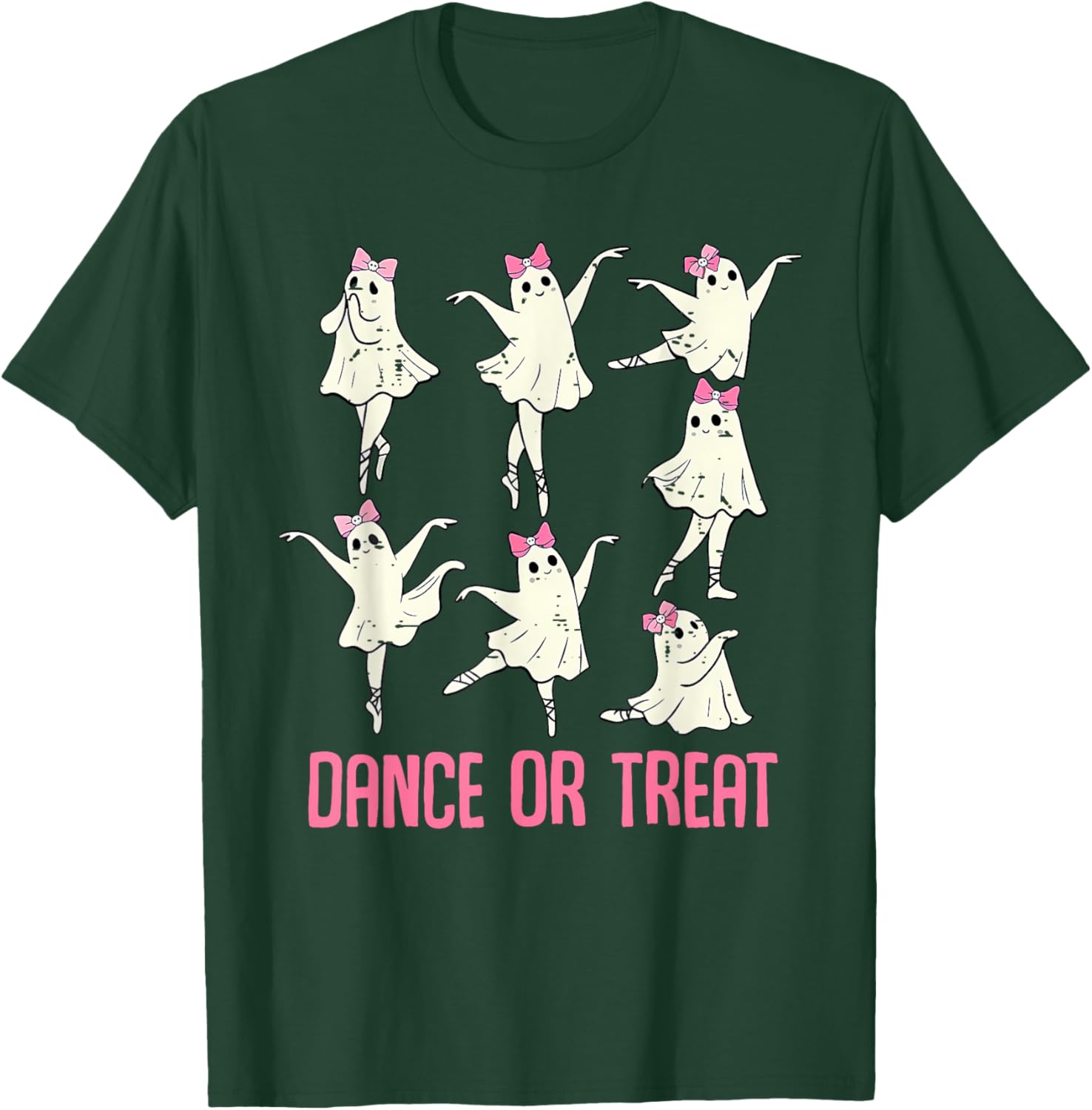 Dance Or Treat Shirt Halloween Funny Ghost Ballet Dance T-Shirt - T-Shirt | Forest