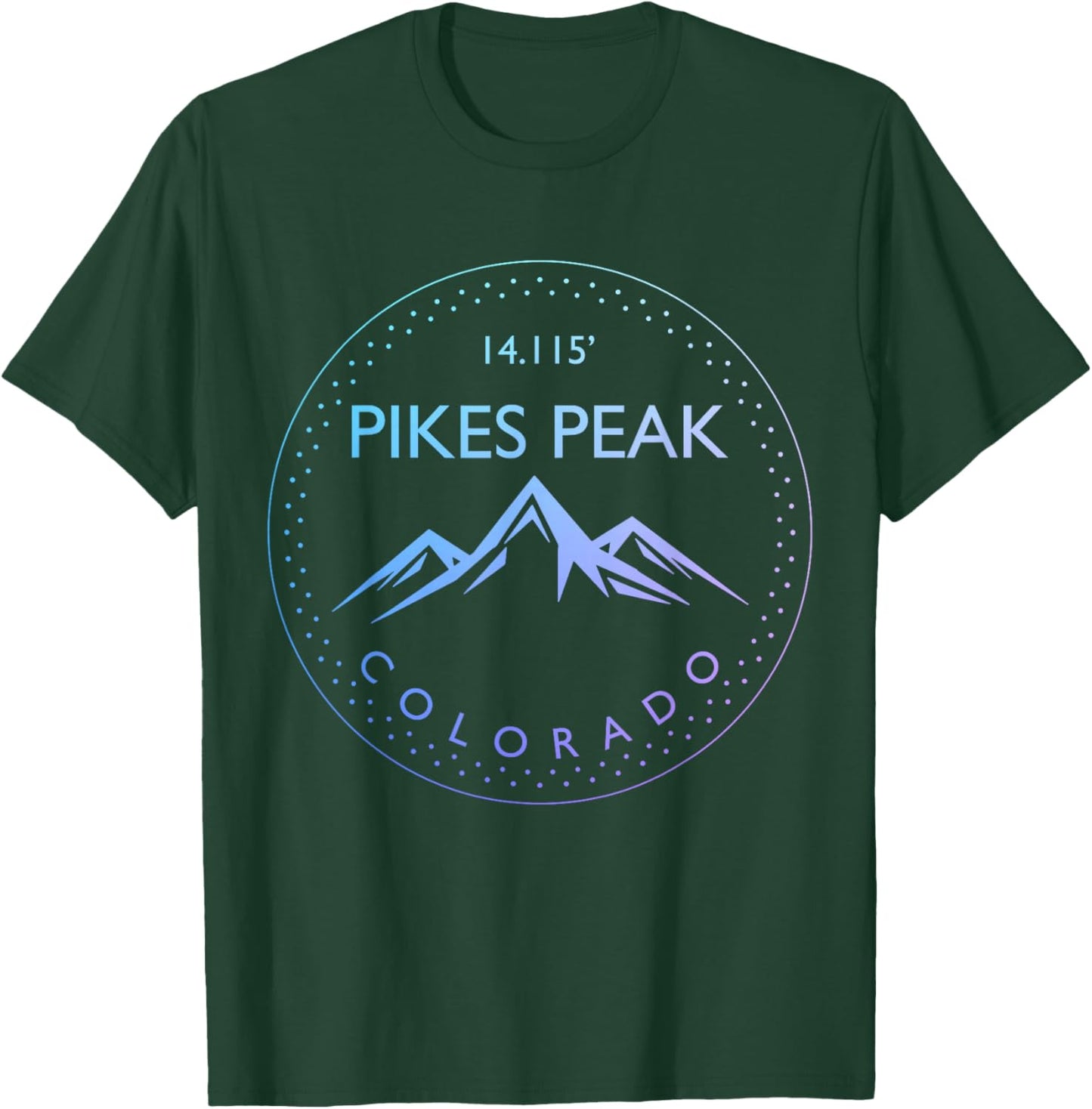 Pikes Peak Colorado Rocky Mountains Climbing Souvenirs T-Shirt - T-Shirt | Forest