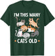 I'm This Many Cats Old 7th Birthday Party Kitten Cat T-Shirt - T-Shirt | Forest