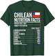 Chile Nutrition Facts Flag Food Camiseta Chilean Chileno T-Shirt - T-Shirt | Forest
