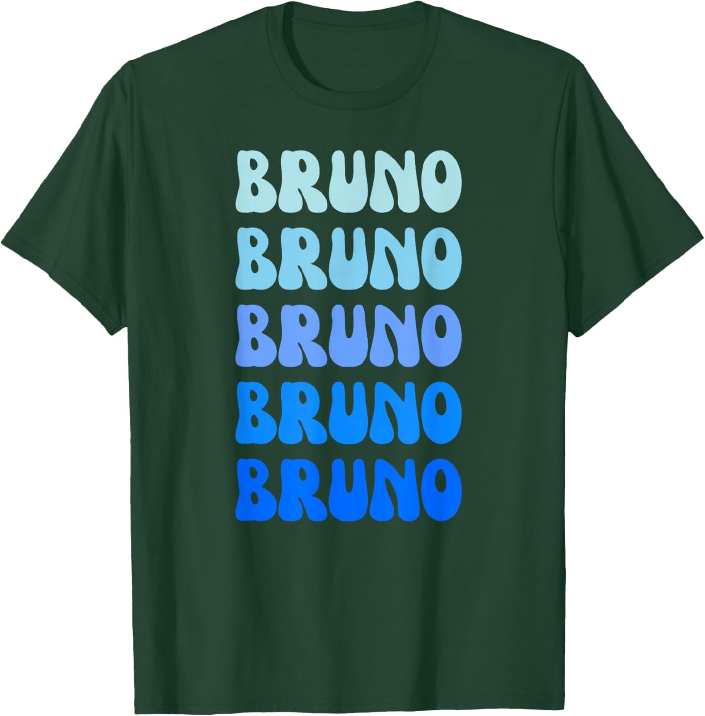 Bruno Retro Name Stack Design T-Shirt - T-Shirt | Forest