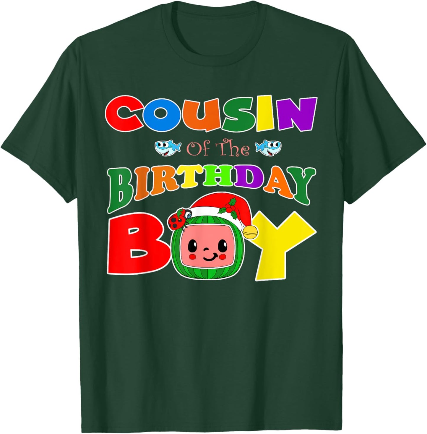 Cousin Of The Birthday Boy Funny Melon Family Matching T-Shirt - T-Shirt | Forest