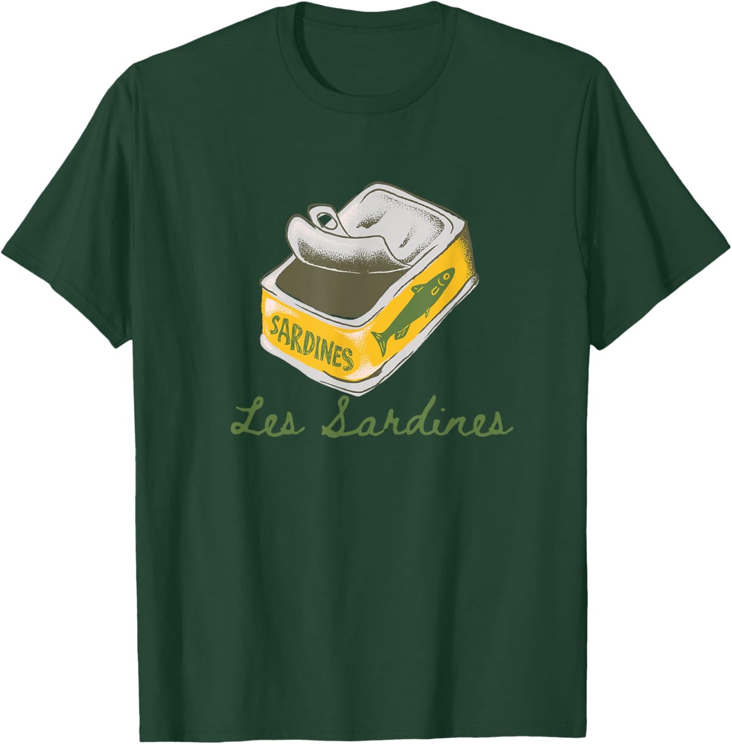 Les sardines fisherman aesthetic coastal sardine fish T-Shirt - T-Shirt | Forest