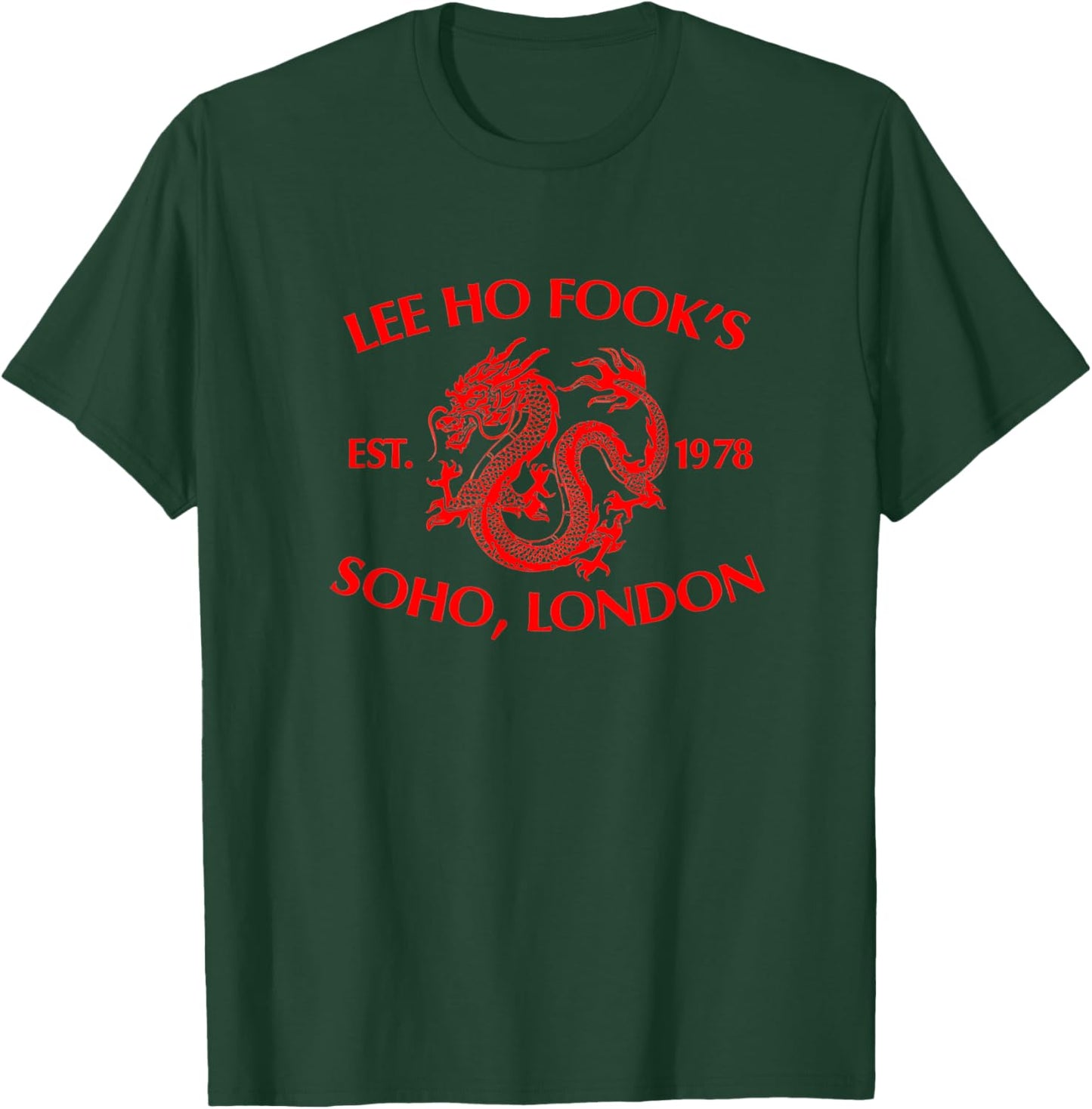 Le Ho Fooks Chinese Werewolf Restaurant Retro Vintage - -Adults - Black - Small - Short Sleeve T-Shirt - T-Shirt | Forest