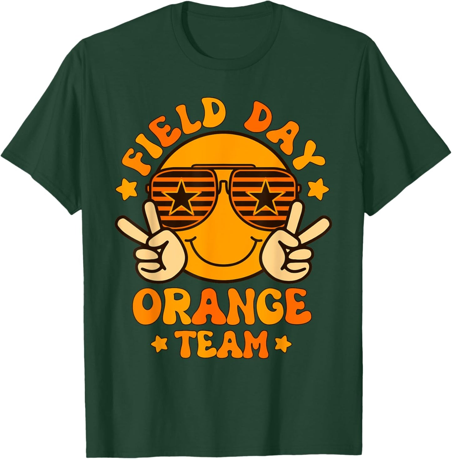 Field Day Orange Team Color Field Trip Team Game T-Shirt - T-Shirt | Forest