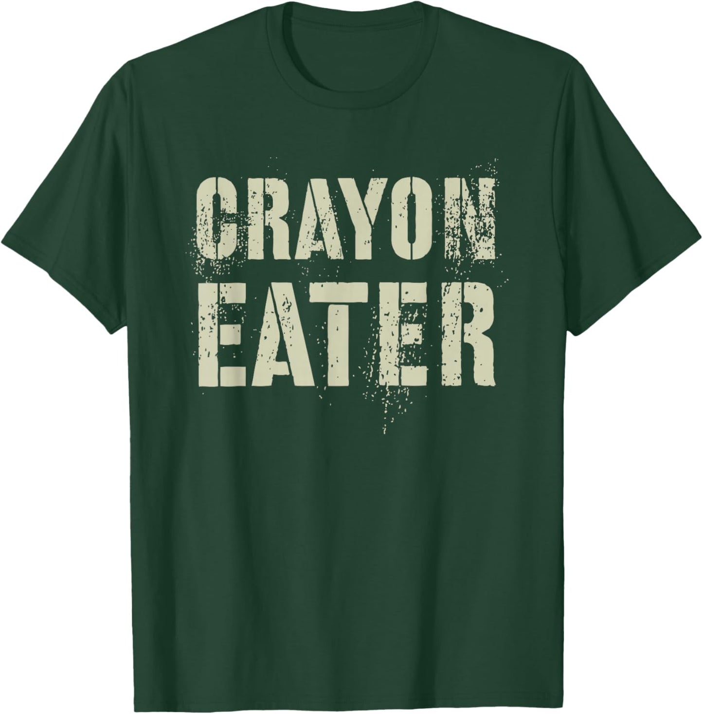 Funny Crayon Eater Proud Military Dad Officer Corp Joke T-Shirt - T-Shirt | Forest