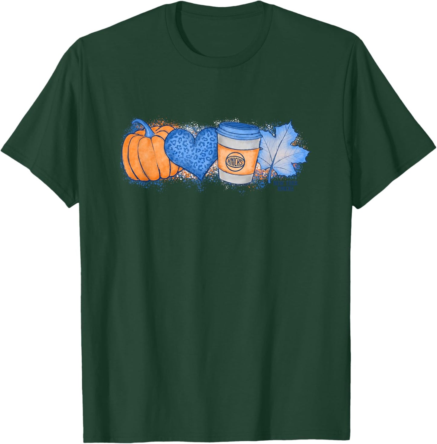 NBA New York Knicks Cozy Fall Painted Banner T-Shirt - T-Shirt | Forest