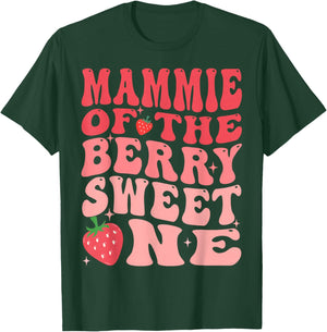 Mammie Of The Berry Sweet One 1st Birthday Strawberry T-Shirt - T-Shirt | Forest
