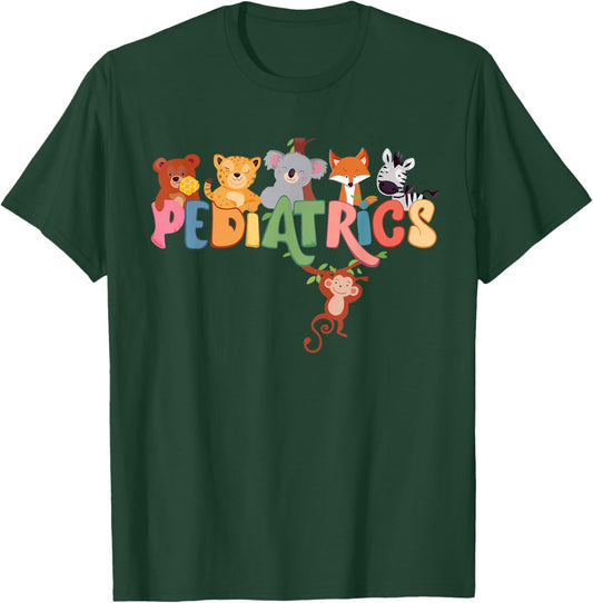 Pediatric Nurse PEDS Nursing Appreciation Pediatric Animal T-Shirt - T-Shirt | Forest