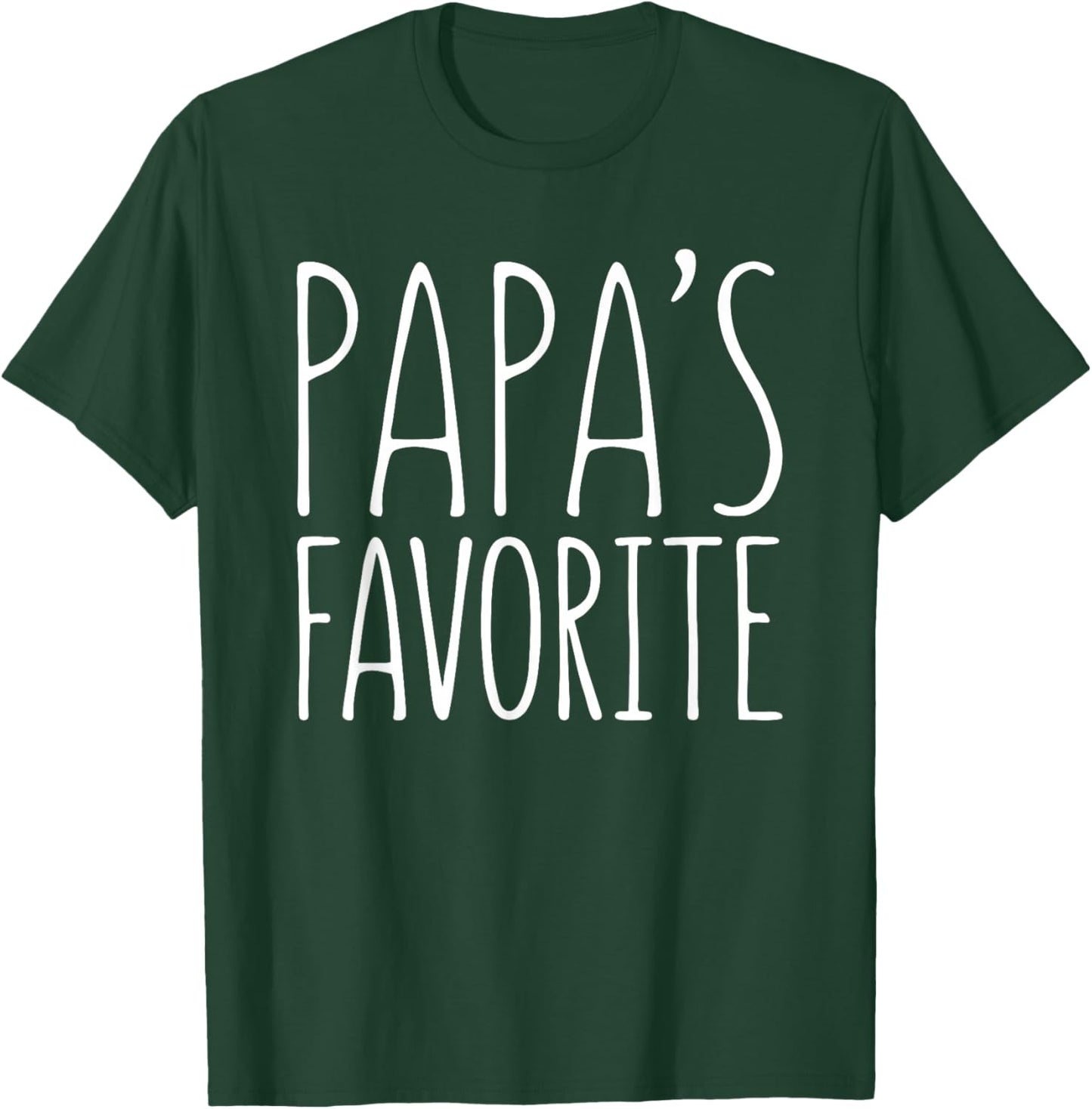 Papa's Favorite Shirt Grandchild Grandson Granddaughter T-Shirt - T-Shirt | Forest