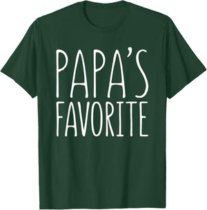 Papa's Favorite Shirt Grandchild Grandson Granddaughter T-Shirt - T-Shirt | Forest