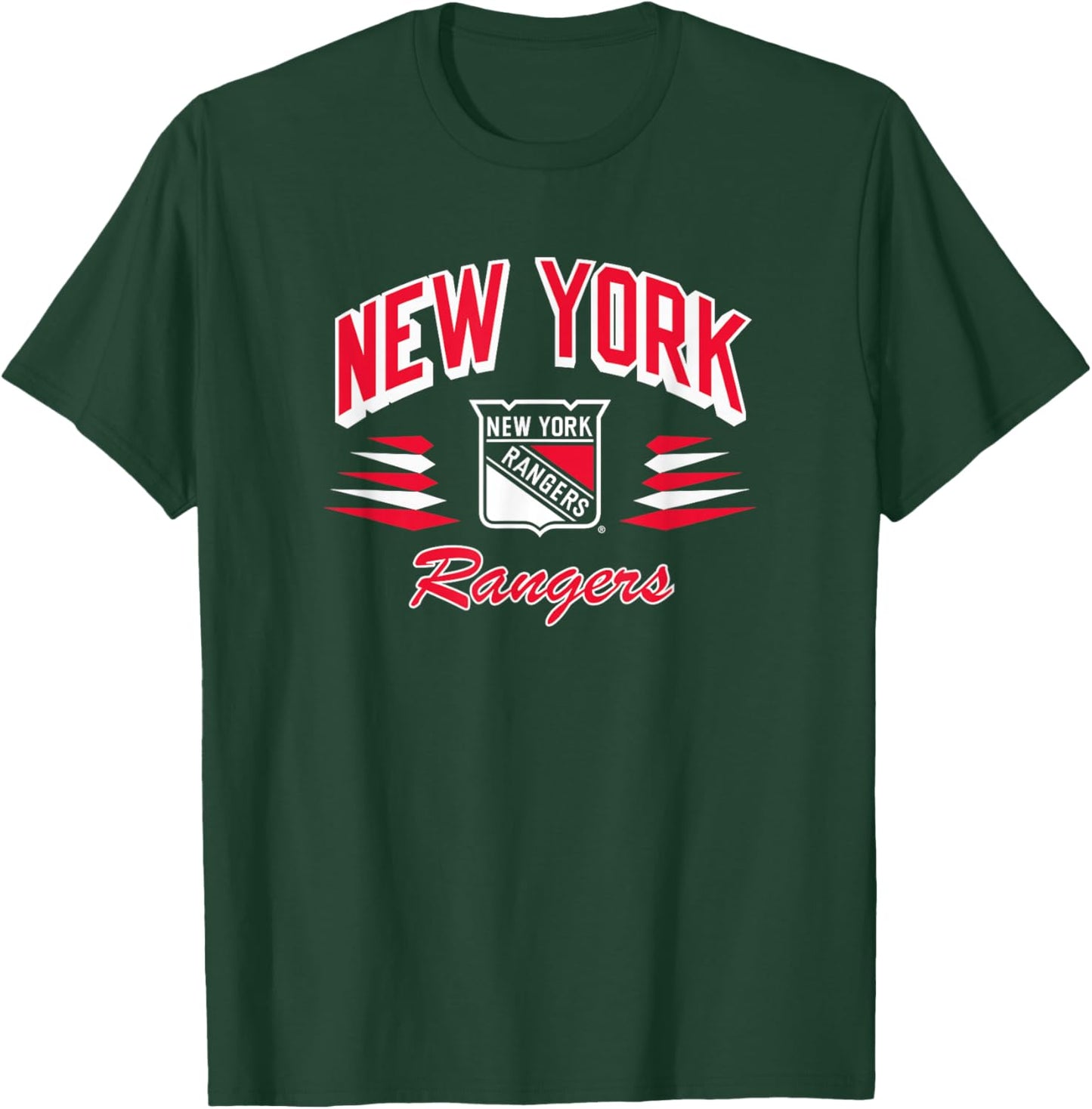 New York Rangers Retro Diamond Blue Officially Licensed T-Shirt - T-Shirt | Forest
