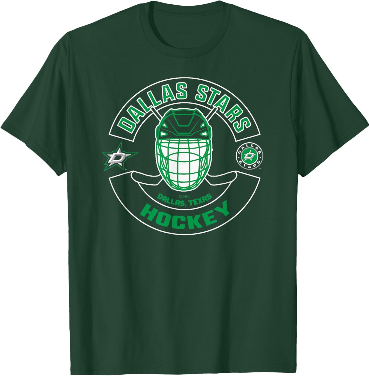 Dallas Stars Mask Black Officially Licensed T-Shirt - T-Shirt | Forest