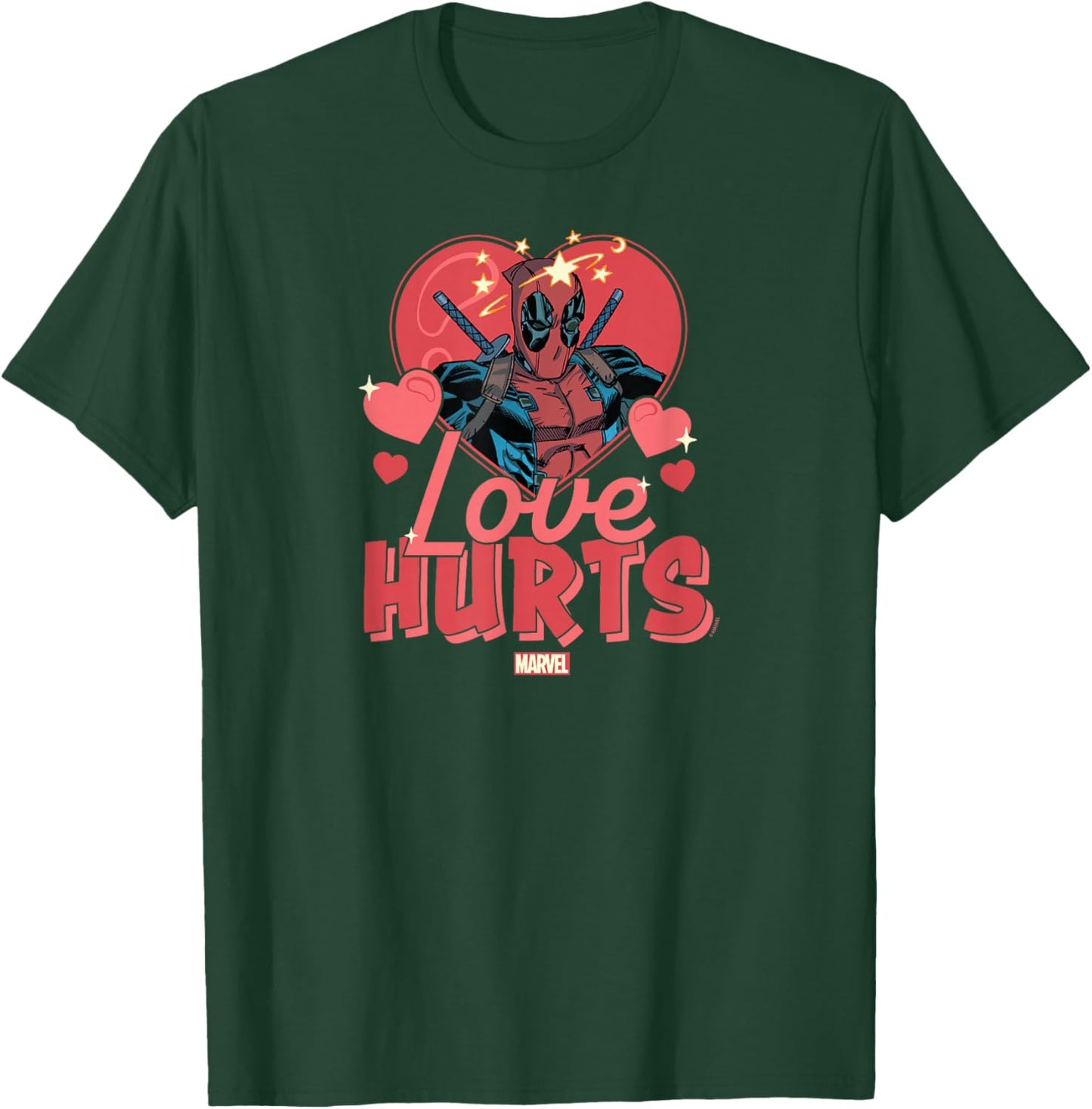 Deadpool - Love Hurts Valentine's Day T-Shirt - T-Shirt | Forest