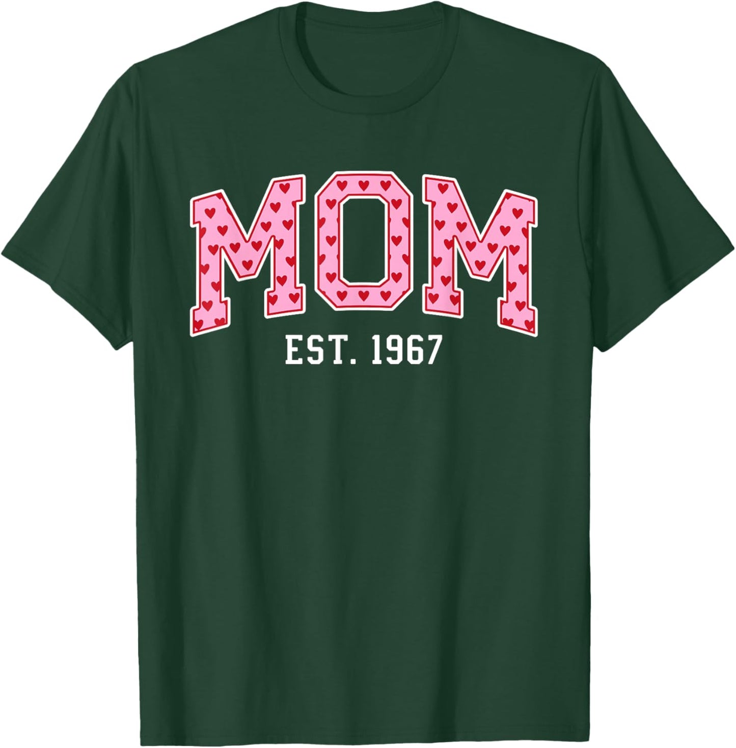 Mom Est 1967 Custom Mom Personalized Mother’s Day Customized T-Shirt - T-Shirt | Forest