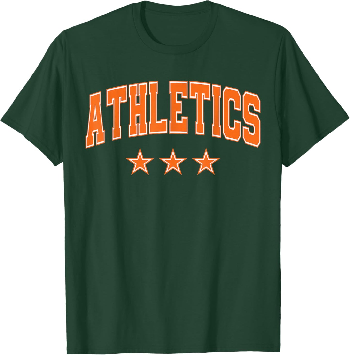 Athletics All Orange Stars Classic Retro Text T-Shirt - T-Shirt | Forest
