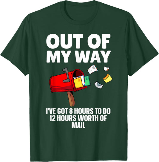Funny Postal Worker Art Women Mail Man Mail Carrier T-Shirt - T-Shirt | Forest