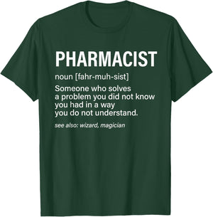 Pharmacist Definition Wizard Magician Funny Pharmacy Humor T-Shirt - T-Shirt | Forest