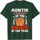 Auntie Of Rookie 1st Basketball Birthday Theme Matching T-Shirt - T-Shirt | Forest