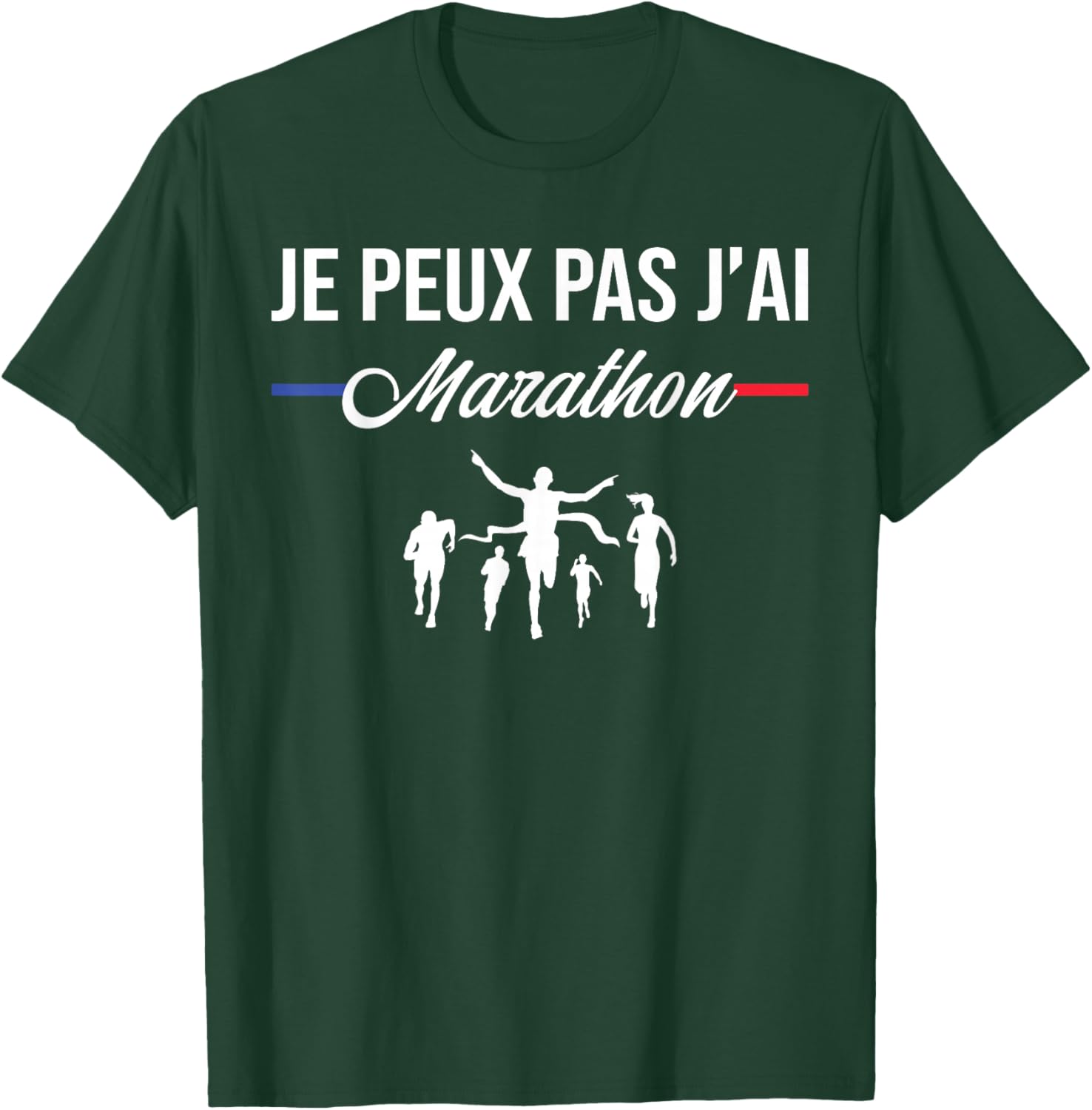 Je Peux Pas J'Ai Marathon Marathon Running Funny T-Shirt - T-Shirt | Forest