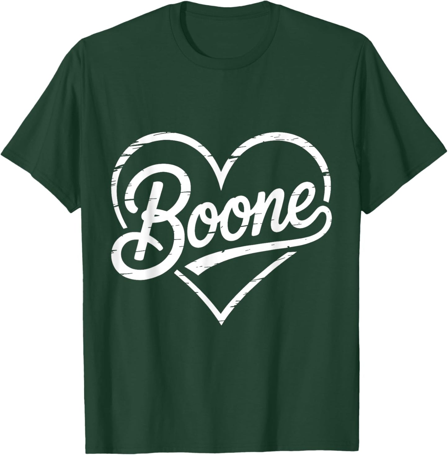 Boone Heart Family Name I Love Boone Vintage T-Shirt - T-Shirt | Forest