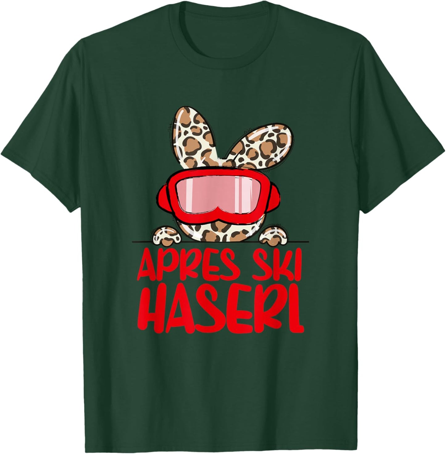 apreski Haserl, Skier Apresskiparty Leoprint T-Shirt - T-Shirt | Forest