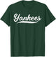 Yankees Vintage Retro Style , Classic 70s & 80s Yankees T-Shirt - T-Shirt | Forest