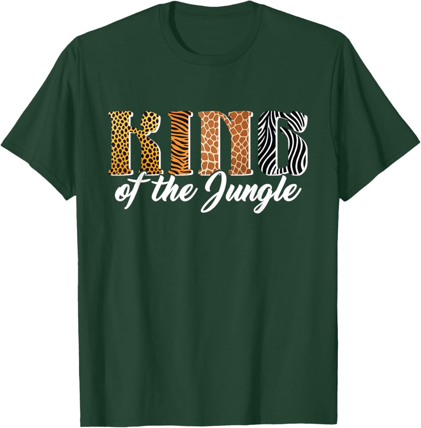 King of the Jungle Safari Animal Birthday Matching Men Boys T-Shirt - T-Shirt | Forest