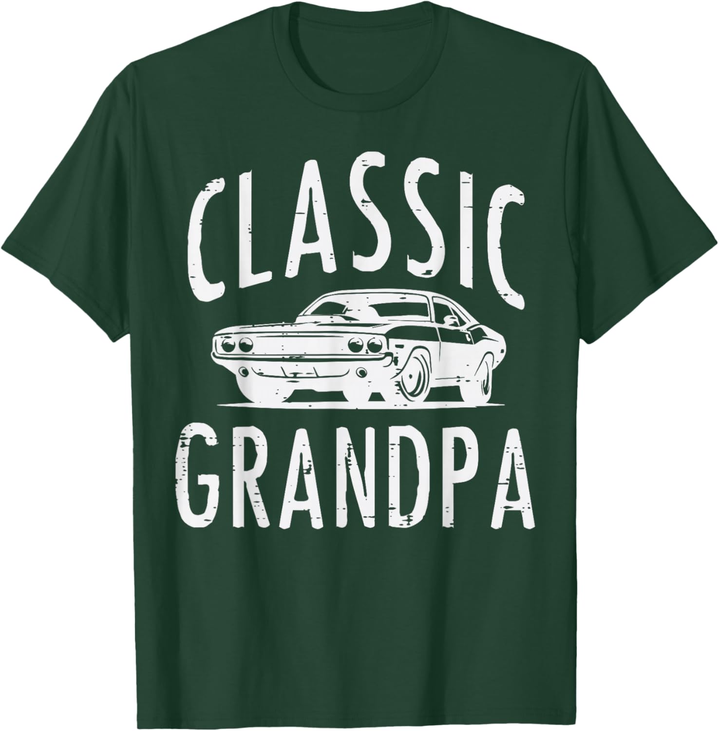 Classic Grandpa Muscle Car Vintage Grandfather Papa Men T-Shirt - T-Shirt | Forest
