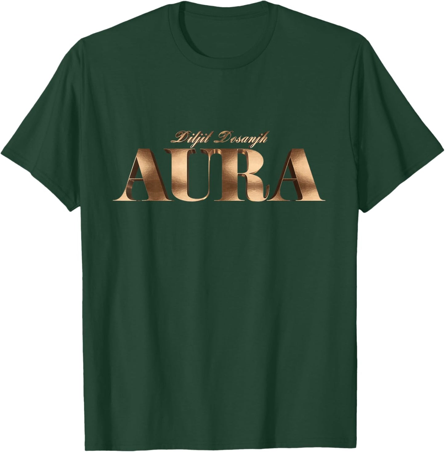 Aura Text | Diljit Dosanjh 2026 T-Shirt - T-Shirt | Forest