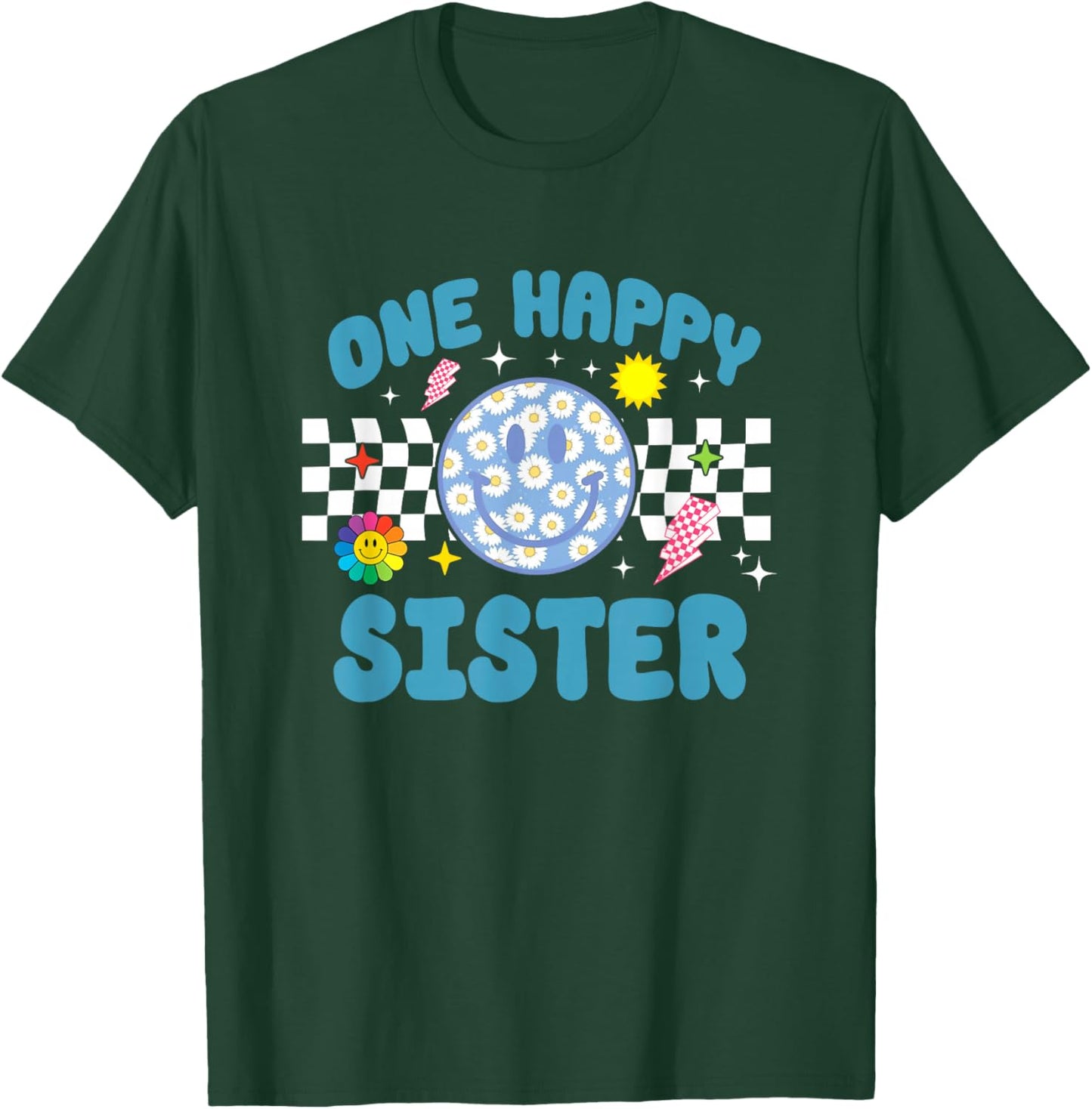 One Happy Dude Sister 1st Birthday Family Matching T-Shirt - T-Shirt | Forest