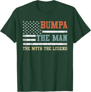 Bumpa The Man The Myth The Legend Us Flag Father's Day T-Shirt - T-Shirt | Forest