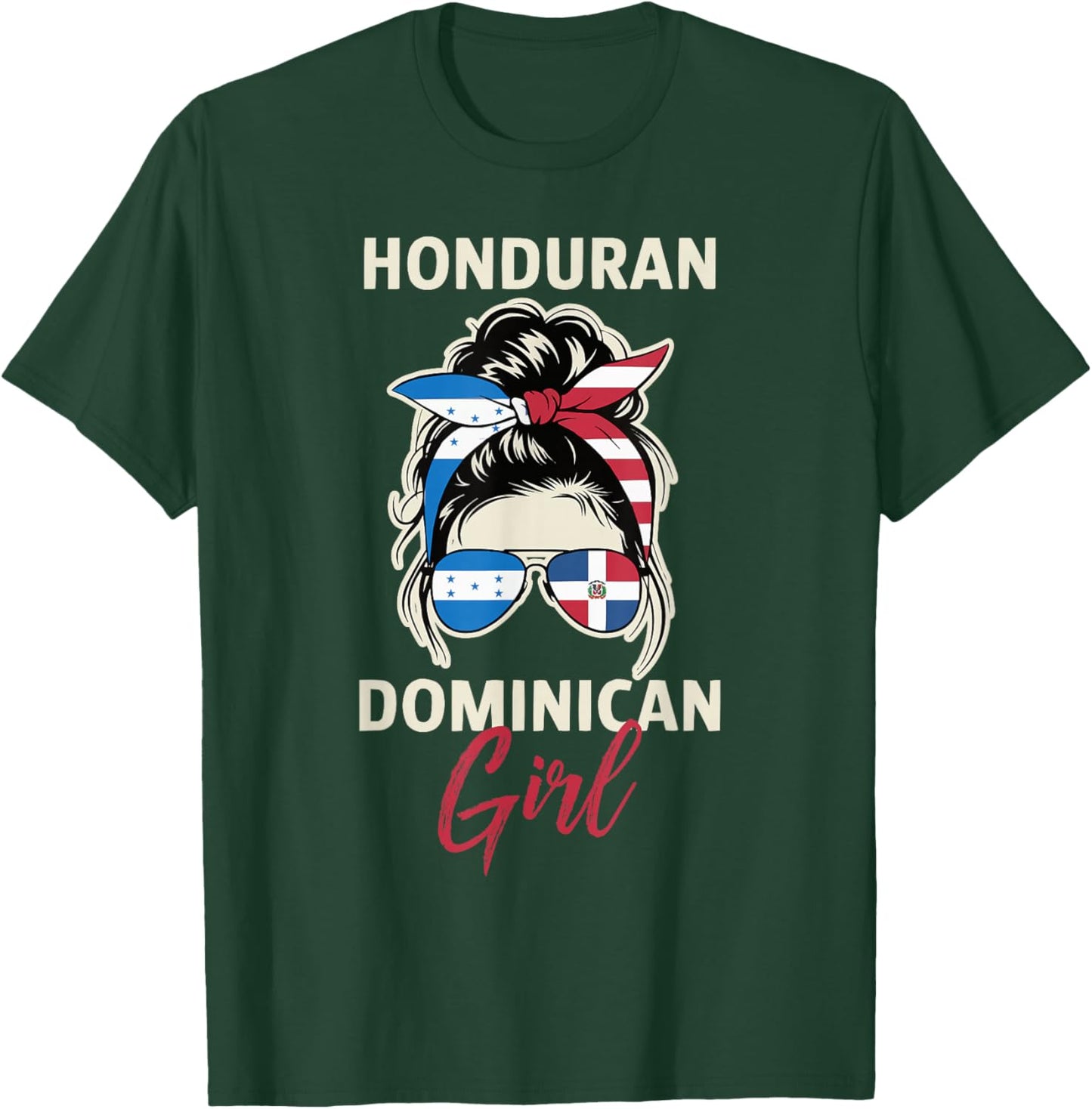 Half Dominican Half Honduran Dominican Republic Honduras T-Shirt - T-Shirt | Forest