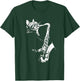 Funny Cat Saxophone Jazz Musician Sax T-Shirt - T-Shirt | Forest