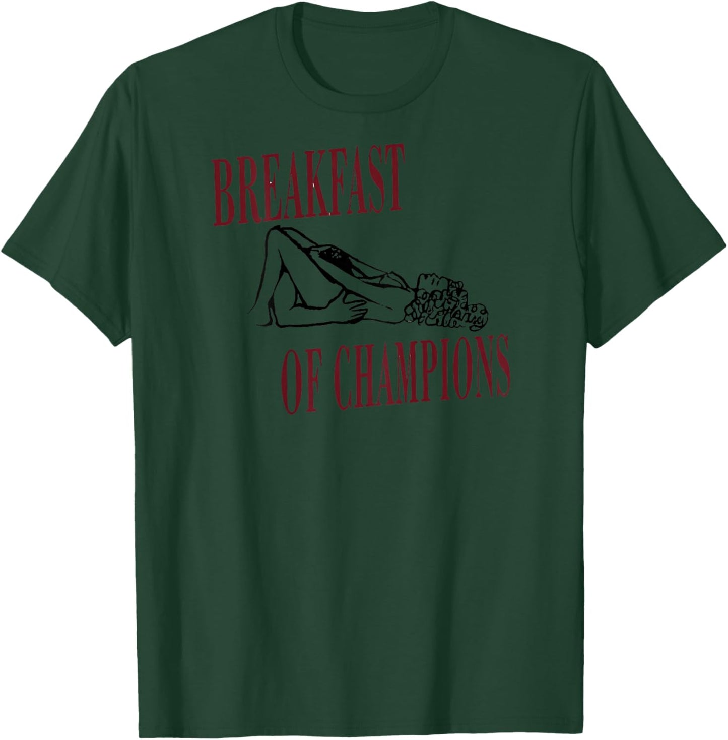 Breakfast of Champions drôle Inscription rétro Homme fête T-Shirt - T-Shirt | Forest