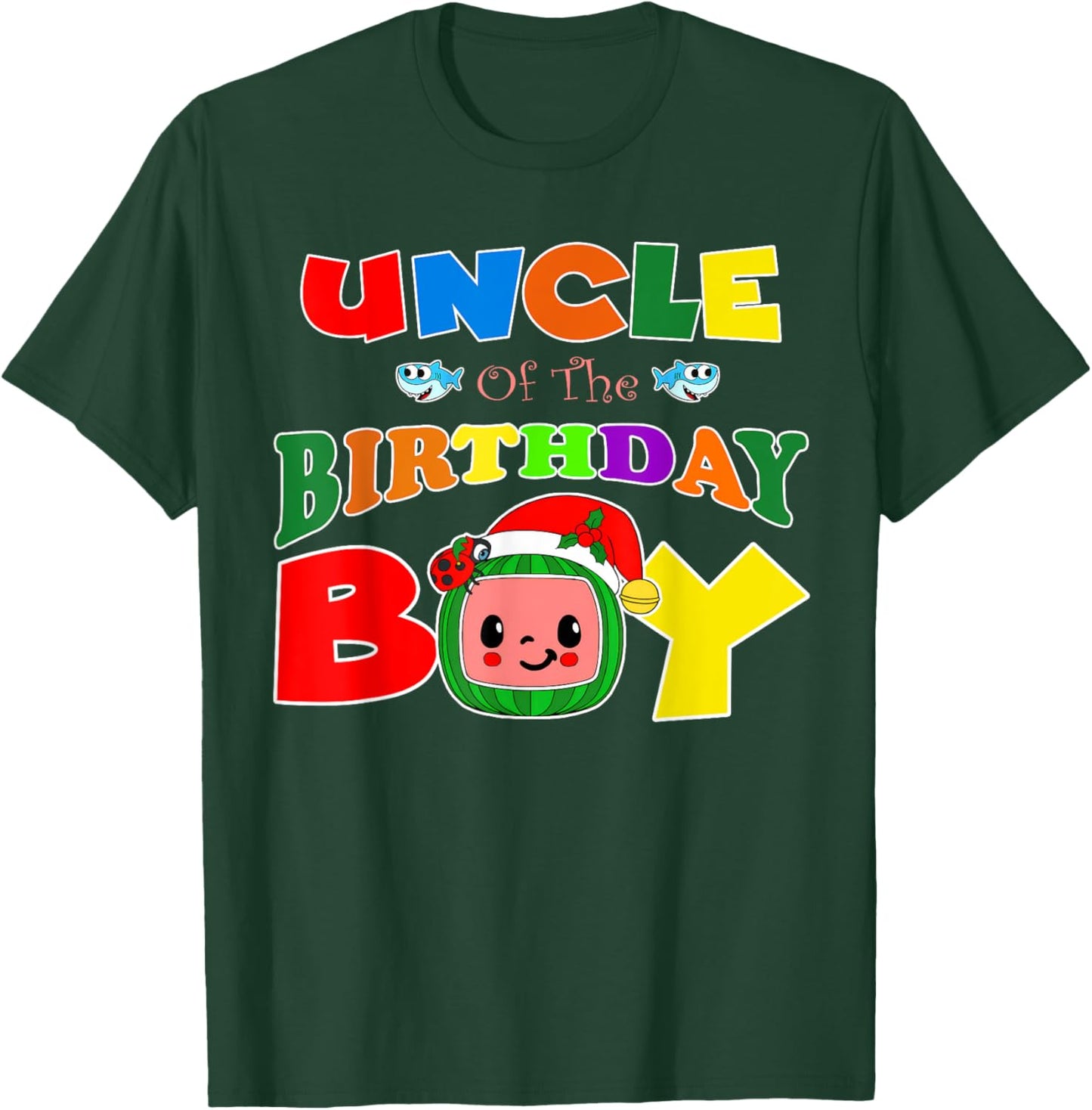 Uncle Of The Birthday Boy Funny Melon Family Matching T-Shirt - T-Shirt | Forest